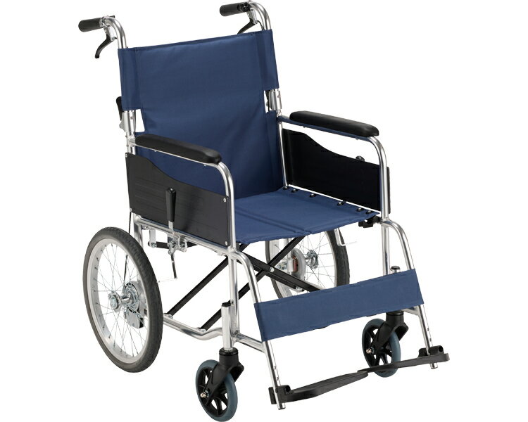 ★ポイント最大16倍★【全国配送可】-標準型車椅子　RW-30SB　介助用 紺 マキテック　JAN 4968501790850 kt508001 取寄品 歩行関連 車いす 介助式-【介護福祉用具】