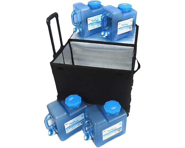 ★ポイント最大16倍★【全国配送可】-ウォータータンクカート　保冷バック+飲料タンク付 F21639 富士商　JAN 4965337021639 kt514443 取寄品 その他 リスクマネジメント 防炎-【介護福祉用具】