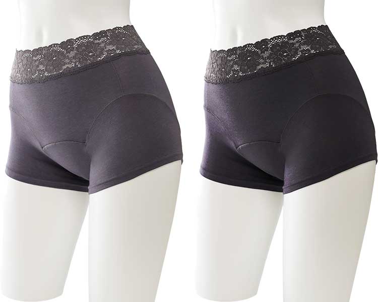 ★ポイント最大16倍★【全国配送可】-ルルオアーゼ　吸水消臭ショーツ　2色組 TJI-634　グレーセット　3L..