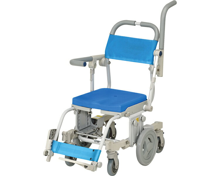 ★ポイント最大16倍★【全国配送可】-シャトレチェア6輪SAL SW6081SAL　穴無しシート ウチヱ　JAN 4519283005825 kt515139 取寄品 入浴関連 シャワーキャリー シャワーキャリー-【介護福祉用具】