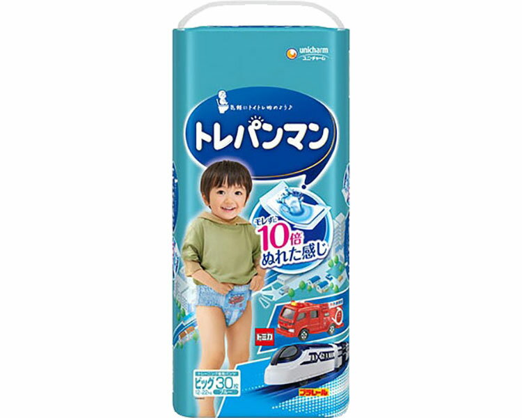 ★ポイント最大16倍★【全国配送可】-トレパンマン　ブルー　ビッグ 22856　30枚 ユニ・チャーム　JAN 4903111228560 kt522797 取寄品 排泄関連 紙おむつ パンツタイプ-【介護福祉用具】