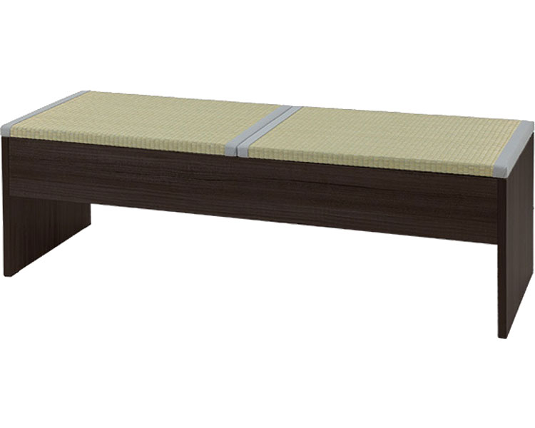 ★ポイント最大16倍★【全国配送可】-畳収納ベンチ　120×43×39cm ブラウン×い草 大島屋　JAN 4531803340766 kt523685 取寄品 医療・施設 施設用家具 ロビーチェア-【介護福祉用具】
