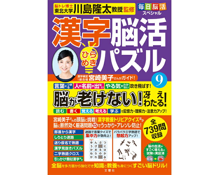 ★ポイント最大16倍★【全国配送可】-漢字脳活ひらめきパズル9 A4判型 文響社　JAN 4582753622310 kt549482 取寄品 健康管理 レクリエーション その他(レクリエーション)-【介護福祉用具】