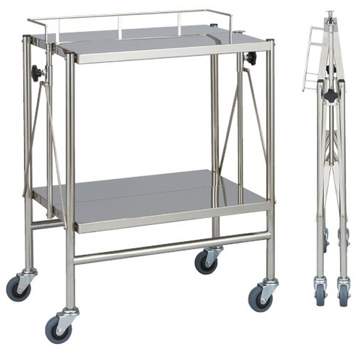 ★ポイント最大16倍★【送料無料】-マツヨシ折りたたみ式器械台　手摺付 MY-1520A(750X450X800 品番 my01-2450-04-- 1入り-【MY医科器機】JAN 4535847006817