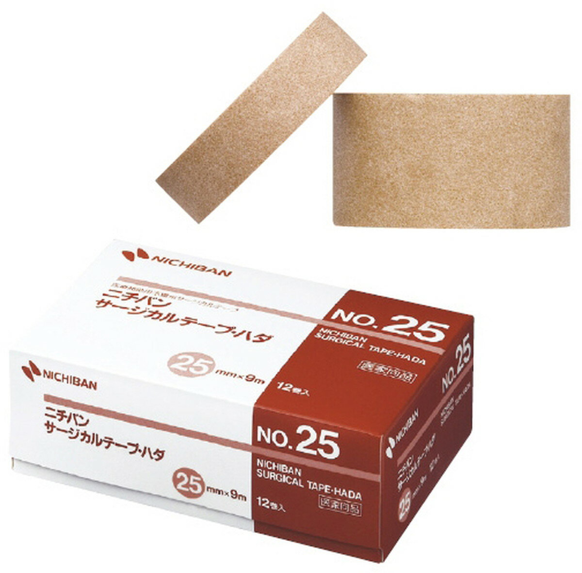 ★ポイント最大16倍★【全国配送可】-サージカルテープ・ハダ　No．12　 STH12(12MMX9M)24カン 品番 my07..