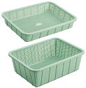 ★ポイント最大16倍★【全国配送可】-角カゴ(浅型)小 K543LG(グリーン) 品番 my19-3800-05-- 1入り-【MY医科器機】JAN 45801...
