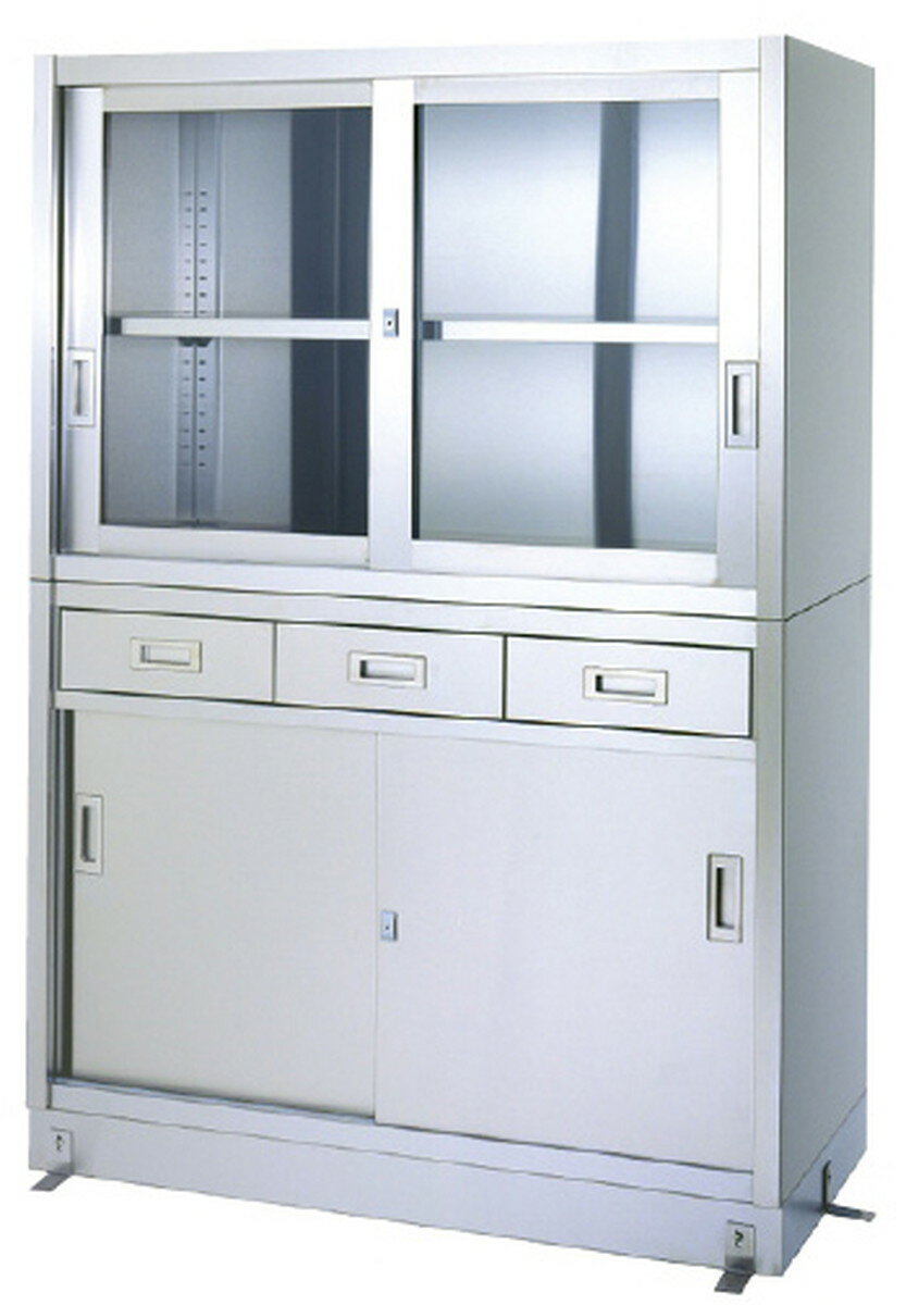 ★ポイント最大16倍★【送料無料】-ステンレス保管庫（引出2コ） NO.9045(W900MM) 品番 my23-5215-00-- 1入り-【MY医科器機】JAN