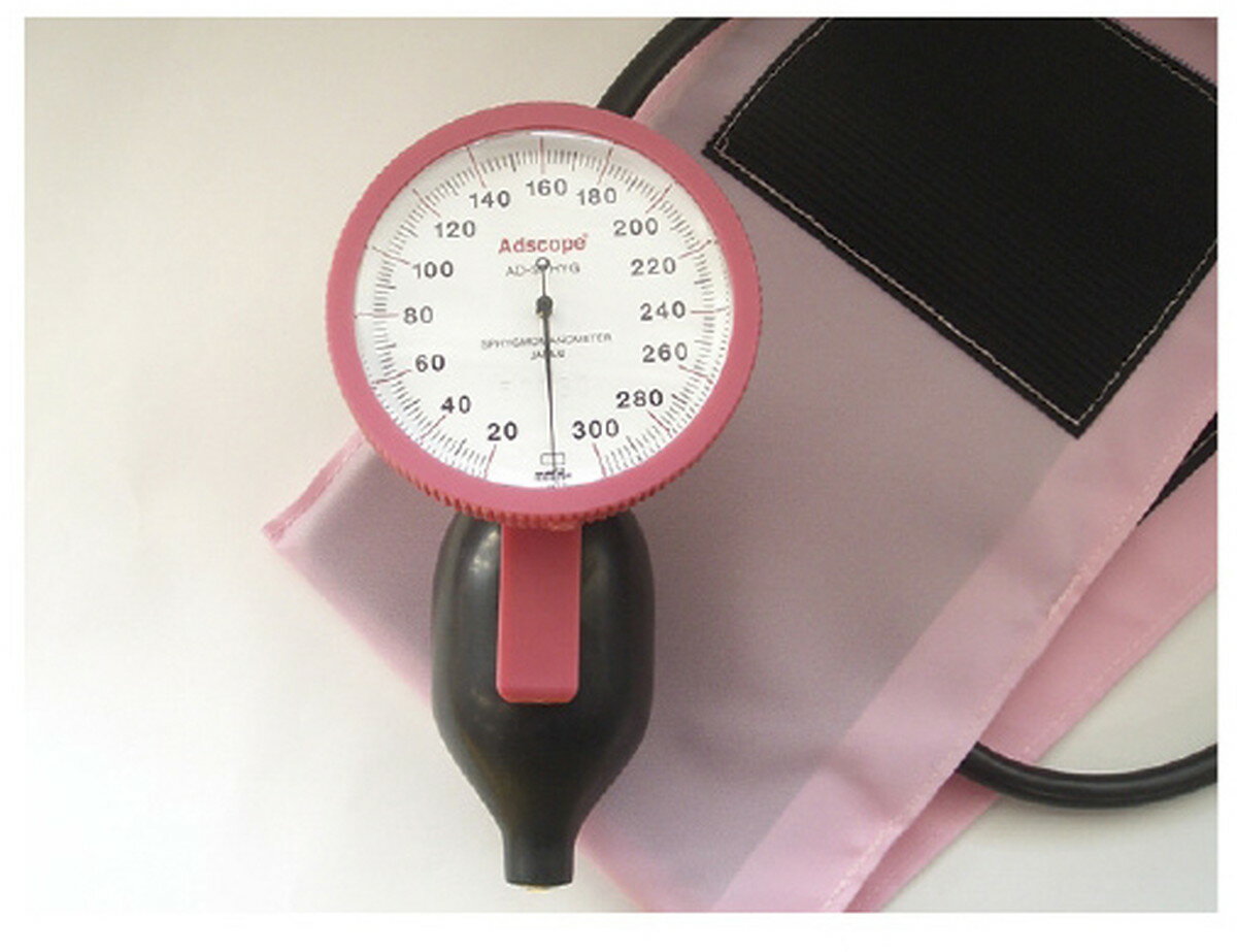 ★ポイント最大15倍★【全国配送可】-ラージゲージアネロイド血圧計 ADC-226P(ピンク)ワンハンド 品番 my23-7093-00-- 1入り-【MY医科器機】JAN 4582107118315