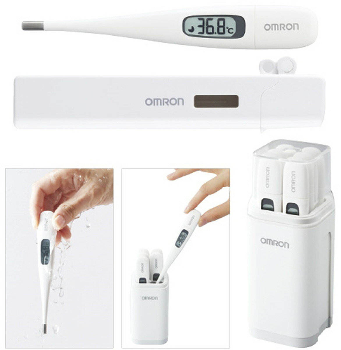 ★ポイント最大16倍★【送料無料】-電子体温計　けんおんくん（病院用） MC-1600W-HPS(6ホンセット) 品番 my23-7196-01-- 1入り-【MY医科器機】JAN 4975479425646