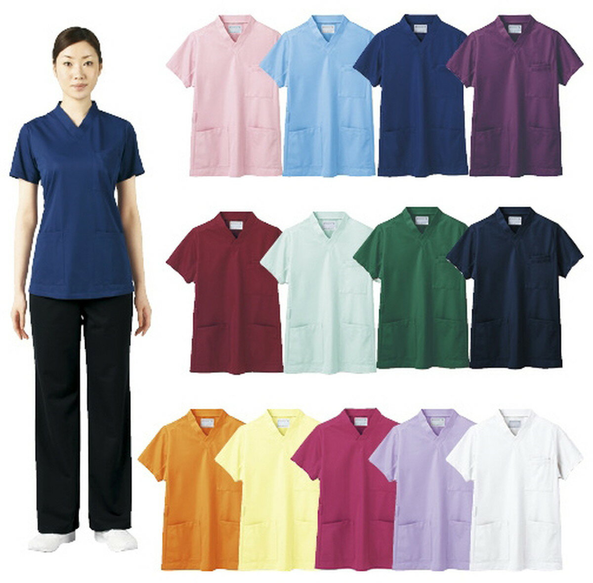 ★いまだけ！ポイント最大16倍★【全国配送可】-スクラブ（男女兼用）　　　　　　　　 72-614(ダークブルー) 品番 my23-7574-0202 1入り-【MY医科器機】JAN 4560123559466