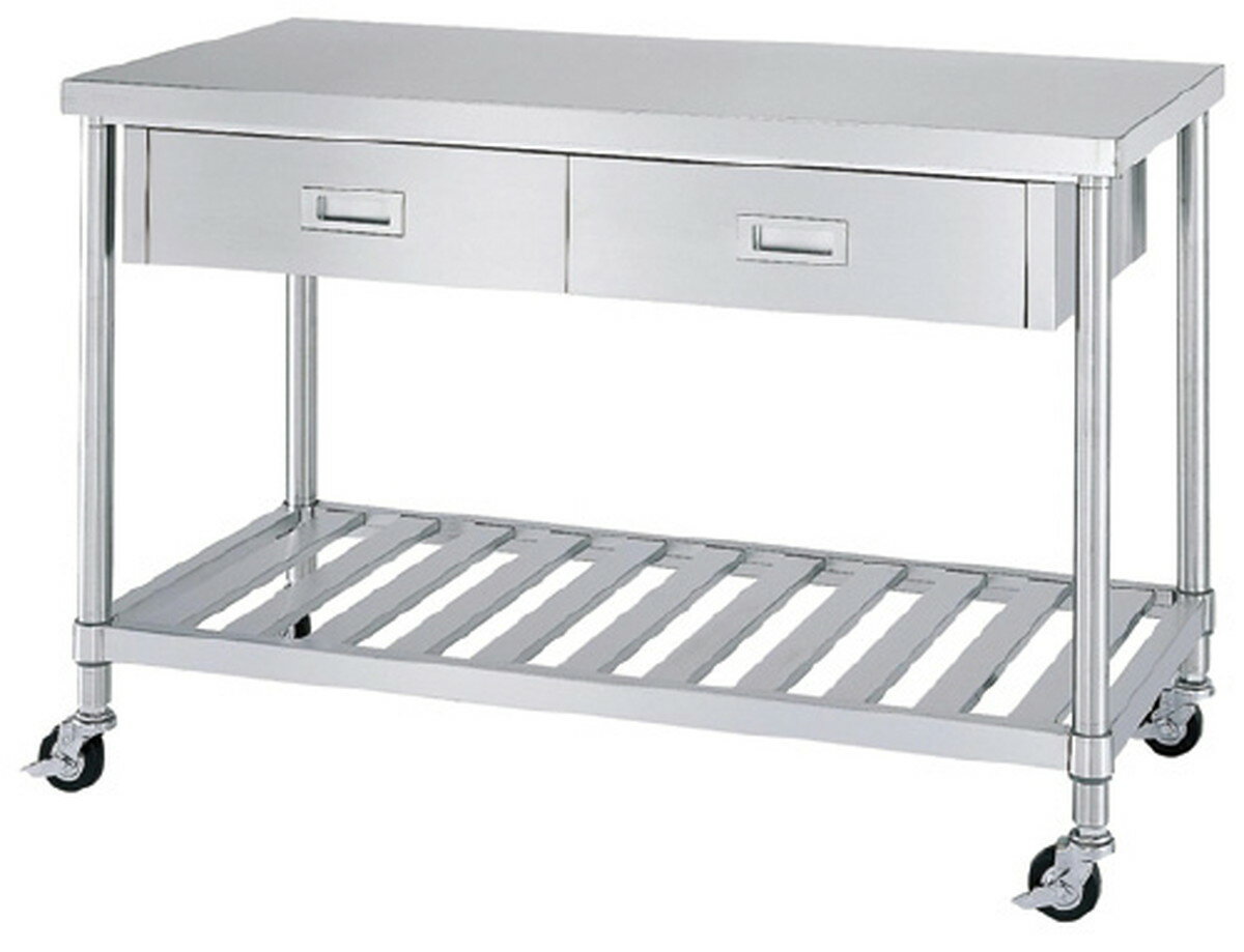 ★ポイント最大16倍★【送料無料】-ステンレス作業台（片面引出付） NO.18060(W1800MM) 品番 my24-2459-02-- 1入り-【MY医科器機】JAN