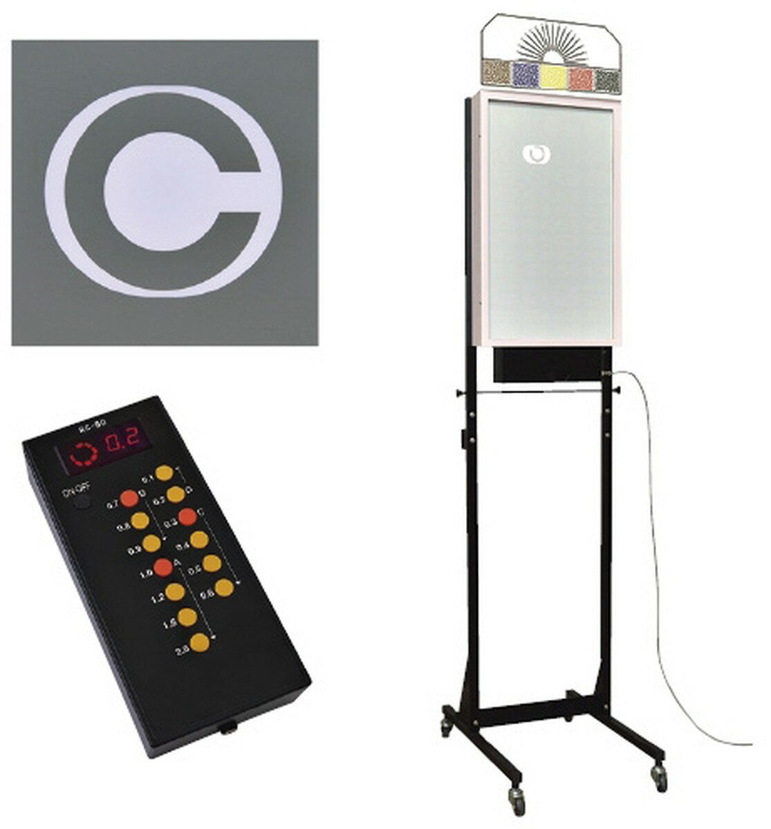 ★ポイント最大16倍★【送料無料】-LED式視力検査器（スタンド式3m用 RC-90A-3(8ホウコウ) 品番 my24-3181-00-- 1入り-【MY医科器機】JAN 4582553600051