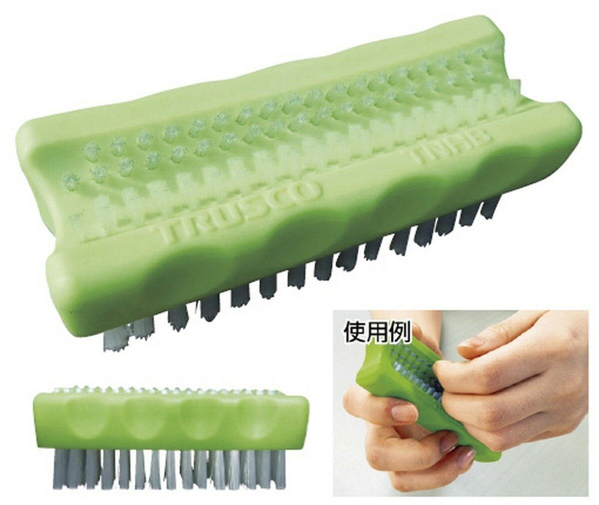 ★ポイント最大16倍★【全国配送可】-ネイルハンドブラシ TNHB-GN(グリーン) 品番 my24-4343-00-- 1入り-..
