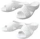 ★ポイント最大16倍★【全国配送可】-レディススリッパ(ホワイト) 861399-001(L/24-24.5 品番 my24-5629-01-- 1入り-【MY...