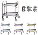 ★6/4-11 P最大27倍★【送料無料】-折りたたみ式器械台(2段) HEA-2(シルバー) 品番 my24-7273-00-- 1入り-【MY医科器機】JA...