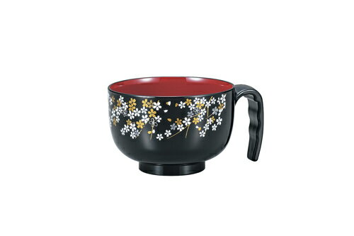 ★ポイント最大16倍★【全国配送可】-らくらく汁椀 71683(サクラクロ)380ML 品番 my24-7701-03-- 1入り-【MY医科器機】JAN 49...