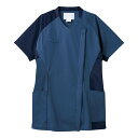 ★ポイント最大16倍★【全国配送可】-スクラブ(レディス・半袖) CHM355-39(ブルーXネイビー 品番 my24-8123-0004 1入り-【MY医科器...