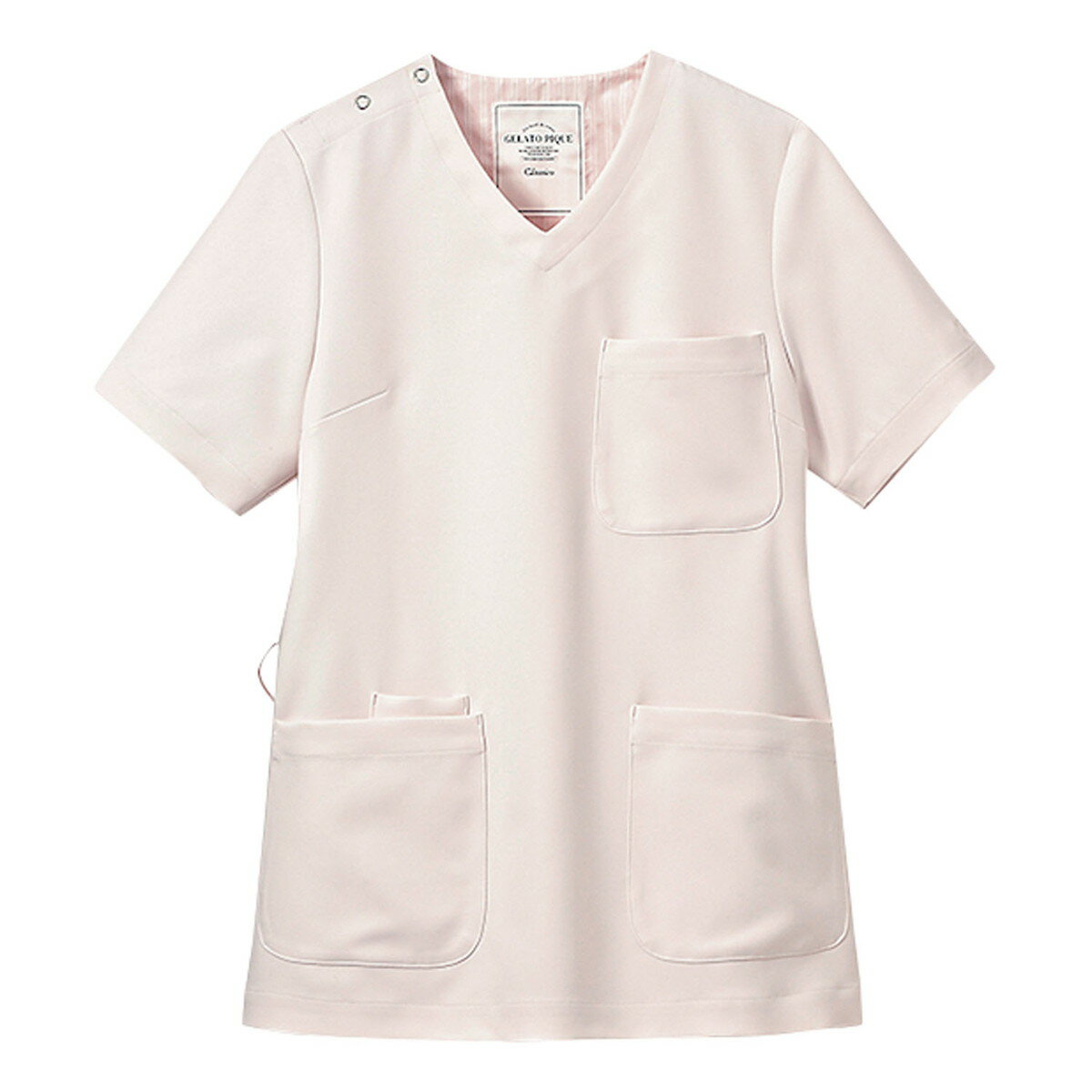 ★ポイント最大16倍★【全国配送可】-ジェラートピケ　プルオーバースクラブ 608(ピンク) 品番 my24-8339-0301 1入り-【MY医科器機】JAN