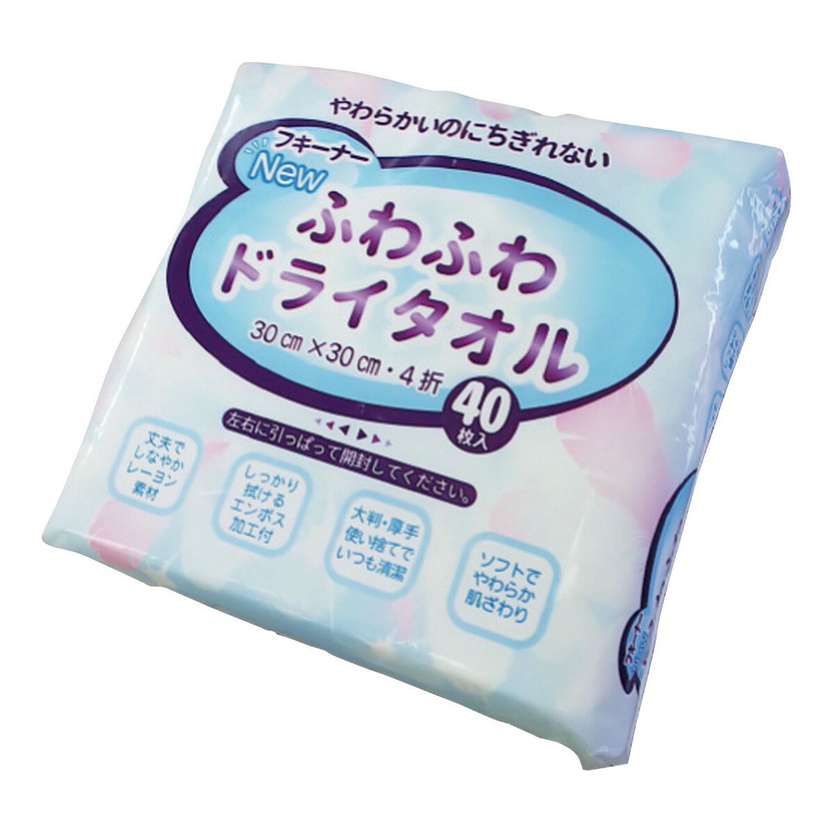 ★ポイント最大16倍★【送料無料】-フキーナーふわふわドライタオル 40マイX24パック(30X30CM) 品番 my24-8704-02-- 1入り-【MY医科器機】JAN 4964727002203