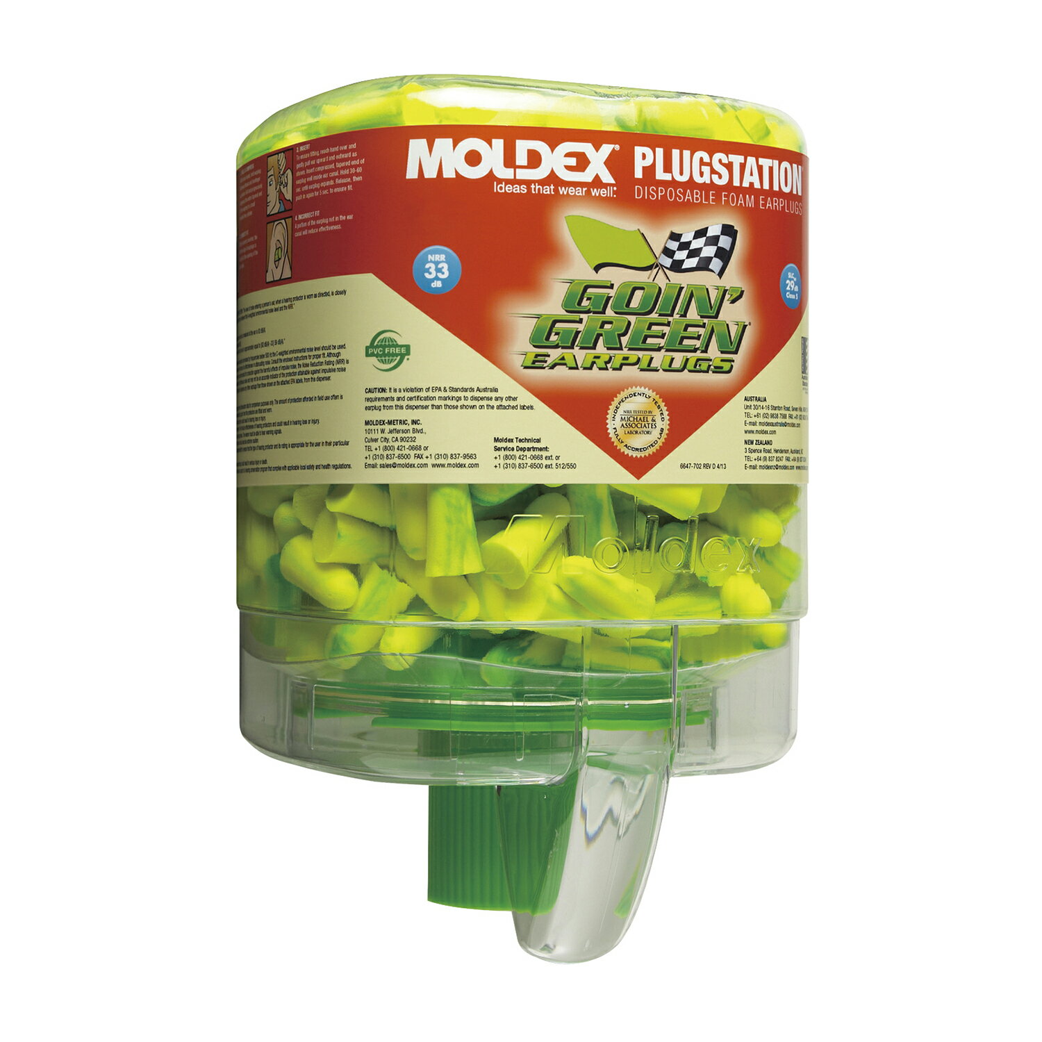 ★ポイント最大16倍★【送料無料】-MOLDEX耳栓　メテオ（プラグステ 6875(500ペアイリ) 品番 my23-3883-01-- 1入り-【MY医科器機】JAN 4580116950476