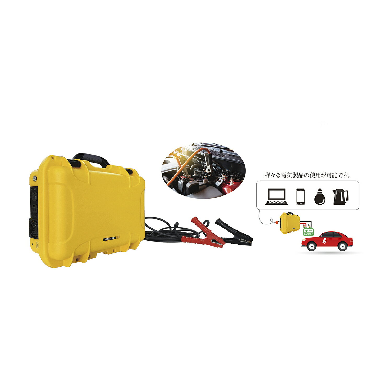 ★ポイント最大16倍★【送料無料】-車両接続型電源　DC／ACコンバータ PR-HUG-CAR1.0(50HZヨウ 品番 my25-2356-00-- 1入り-【MY医科器機】JAN 4589425240292