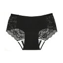 ★ポイント最大16倍★【全国配送可】-吸水型サニタリーショーツレースタイプ 87902APS(L)ブラック 品番 my25-3541-01-- 1入り-【MY医科器機】JAN 4905164267770(4)
