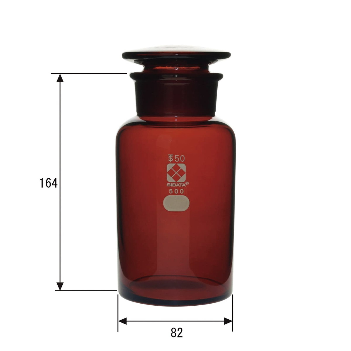 ★2/4-10 P最大27倍★【全国配送可】-試薬びん　広口（茶褐色） 017080-500A(500ML) 品番 my25-6192-04-- 1入り-【MY医科器機】JAN 4589988598304