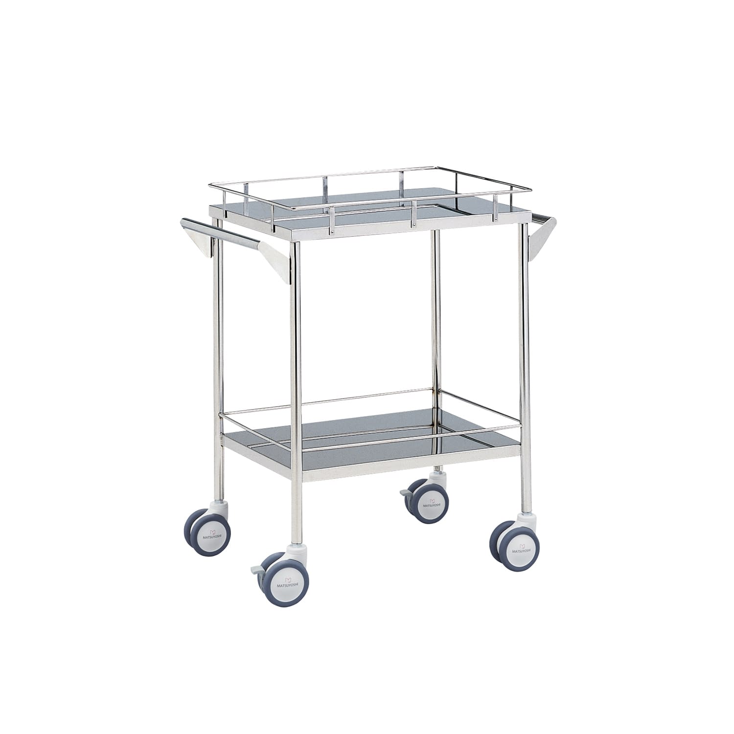 ★ポイント最大16倍★【送料無料】-マツヨシ回診車　四方手摺付 MY-1025(600X450X800) 品番 my01-2250-50-- 1入り-【MY医科器機】JAN
