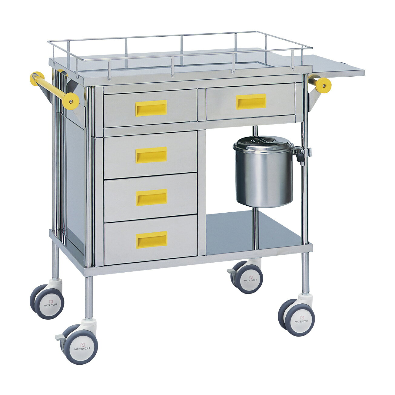 ★ポイント最大16倍★【送料無料】-マツヨシ　カラー多機能繃帯交換車 MY-1124Y(イエロー) 品番 my20-4072-02-- 1入り-【MY医科器機】JAN 4535847007401