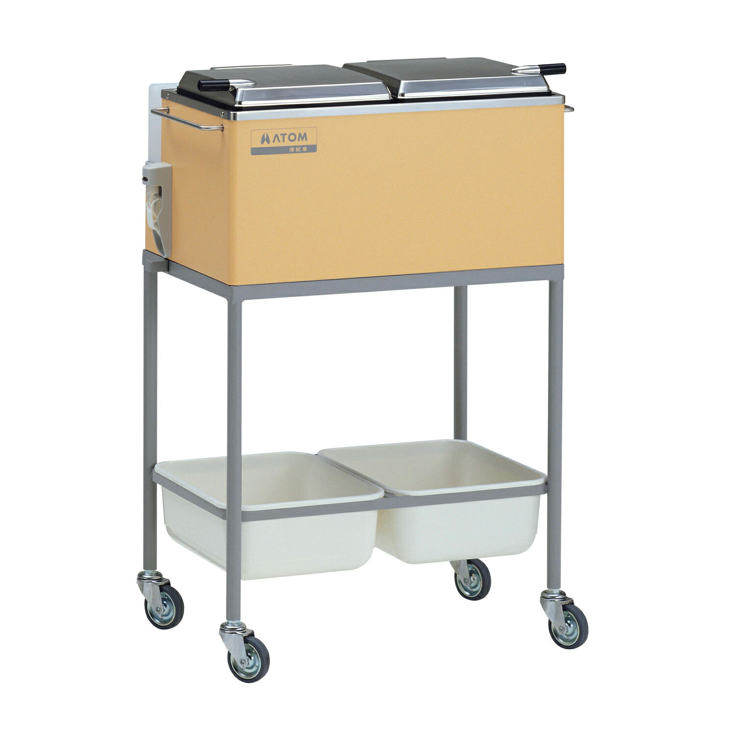 ★ポイント最大16倍★【送料無料】-アトム清拭車（NS−910） 51002(シャーベットオレンジ) 品番 my20-4540..