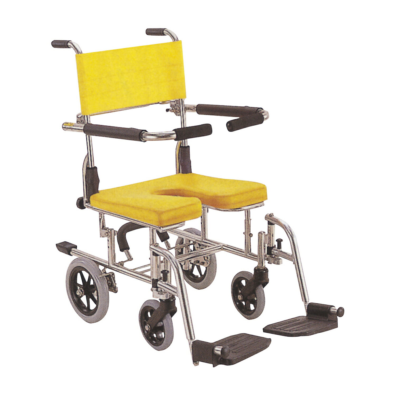 ★ポイント最大16倍★【送料無料】-シャワー用車いす（座高調整式） KS10(ステンレスフレーム) 品番 my20..