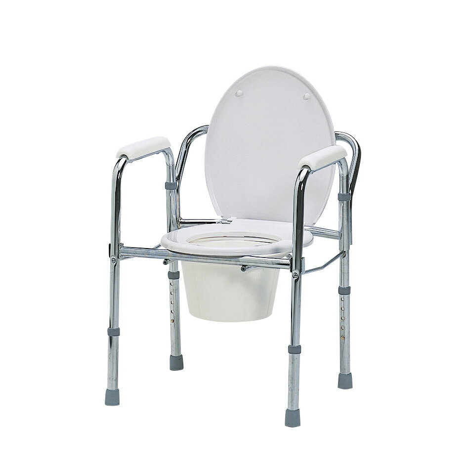 ★ポイント最大16倍★【送料無料】-トイレチェア（スチール製） TY524 品番 my23-2453-01-- 1入り-【MY医科器機】JAN 4519856002640