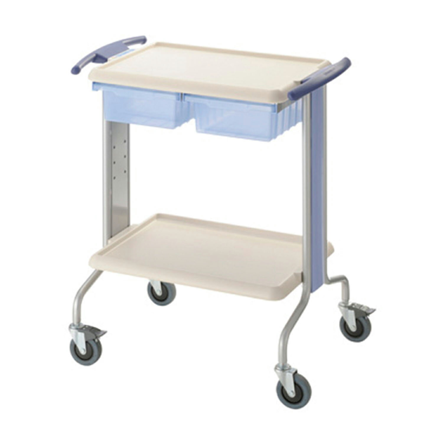 ★ポイント最大16倍★【送料無料】-キャリーワゴン（トレー2段・引出付） KY-712D 品番 my23-3424-00-- 1入り-【MY医科器機】JAN