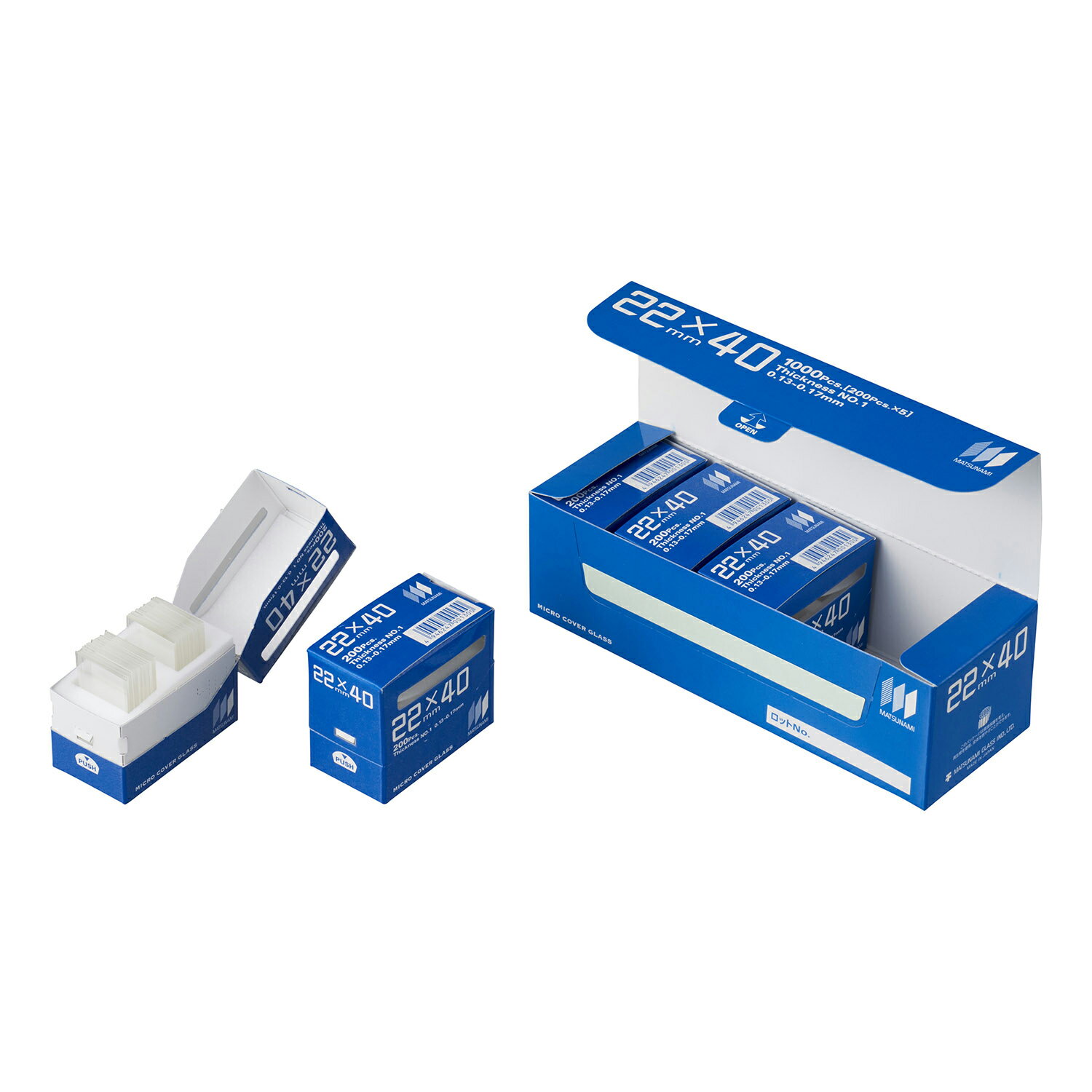 ★ポイント最大16倍★【送料無料】-角カバーグラス　No．1（22X40 C022401(200マイX5ハコ) 品番 my23-5025-09-- 1入り-【MY医科器機】JAN 4946247001317