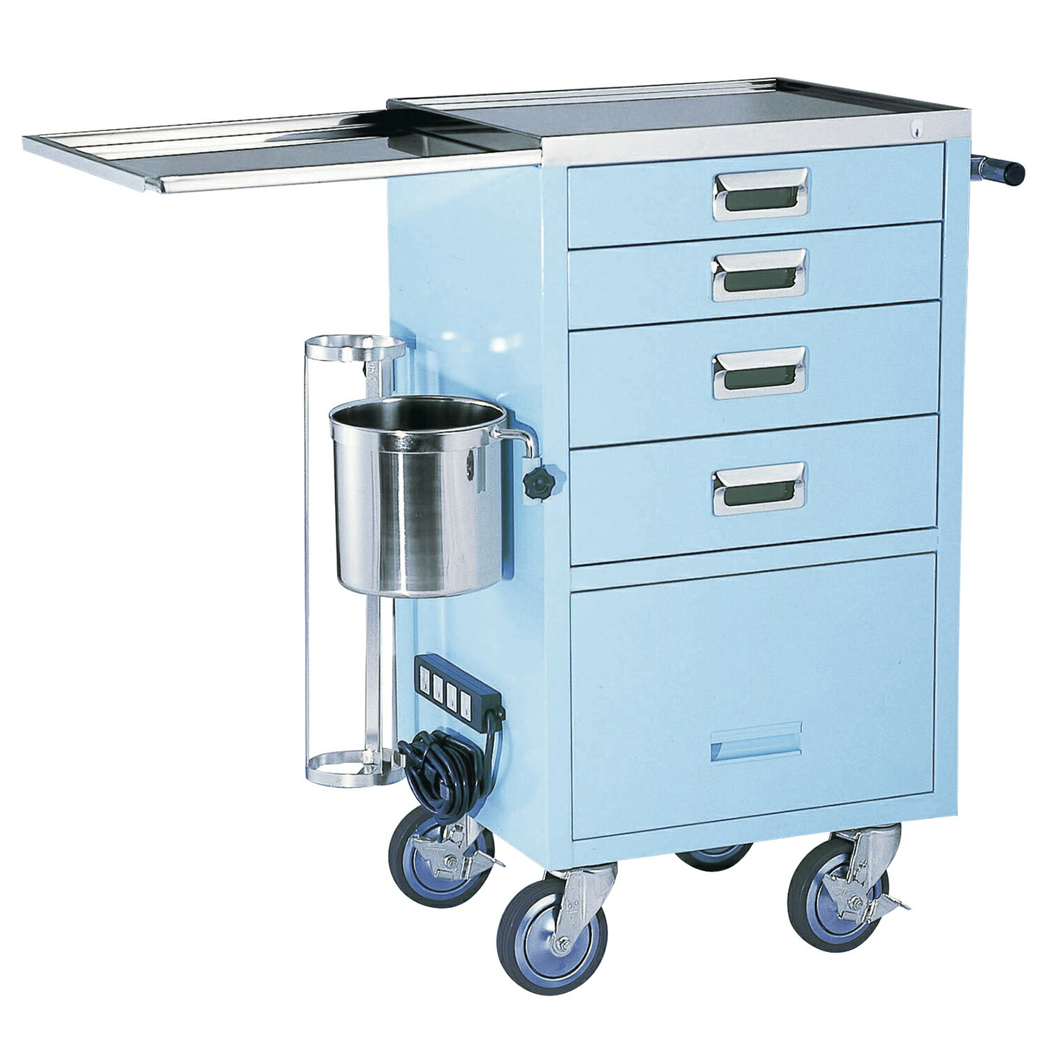 ★ポイント最大16倍★【送料無料】-コンパクト救急カート（4段） YL-EC01B(ブルー) 品番 my23-5232-02-- 1入り-【MY医科器機】JAN 4535847014287