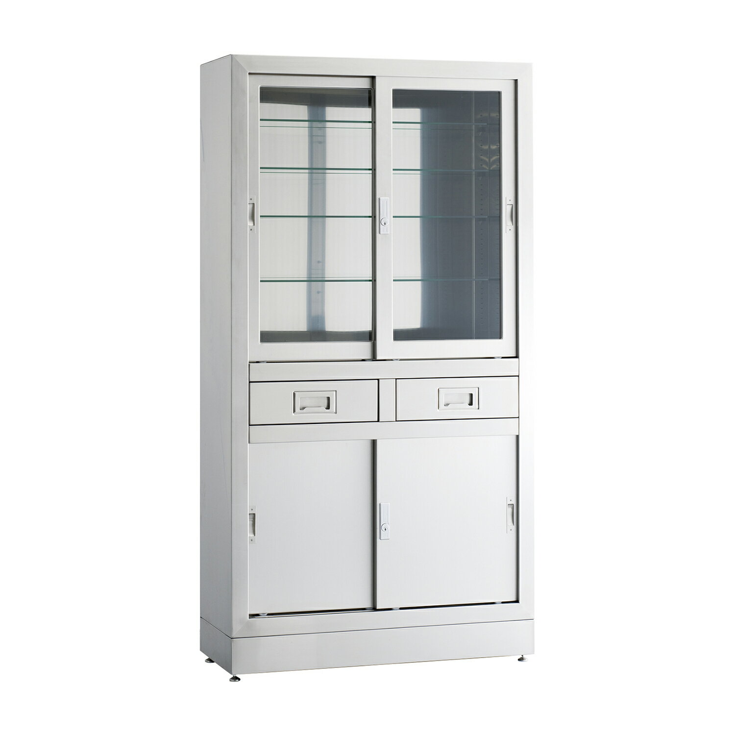 ★ポイント最大16倍★【送料無料】-器械戸棚（ステンレス製） KS-1213NG(120X45X170 品番 my23-5385-0101 1入り-【MY医科器機】JAN 4535847010432