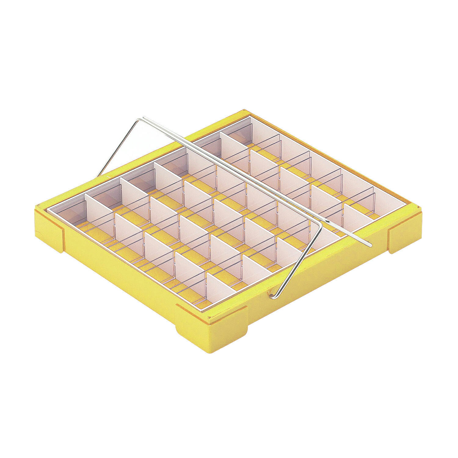 ★ポイント最大16倍★【送料無料】-カラー散薬トレー（30人用）取手付 6144-03(イエロー) 品番 my23-5662-01-- 1入り-【MY医科器機】JAN