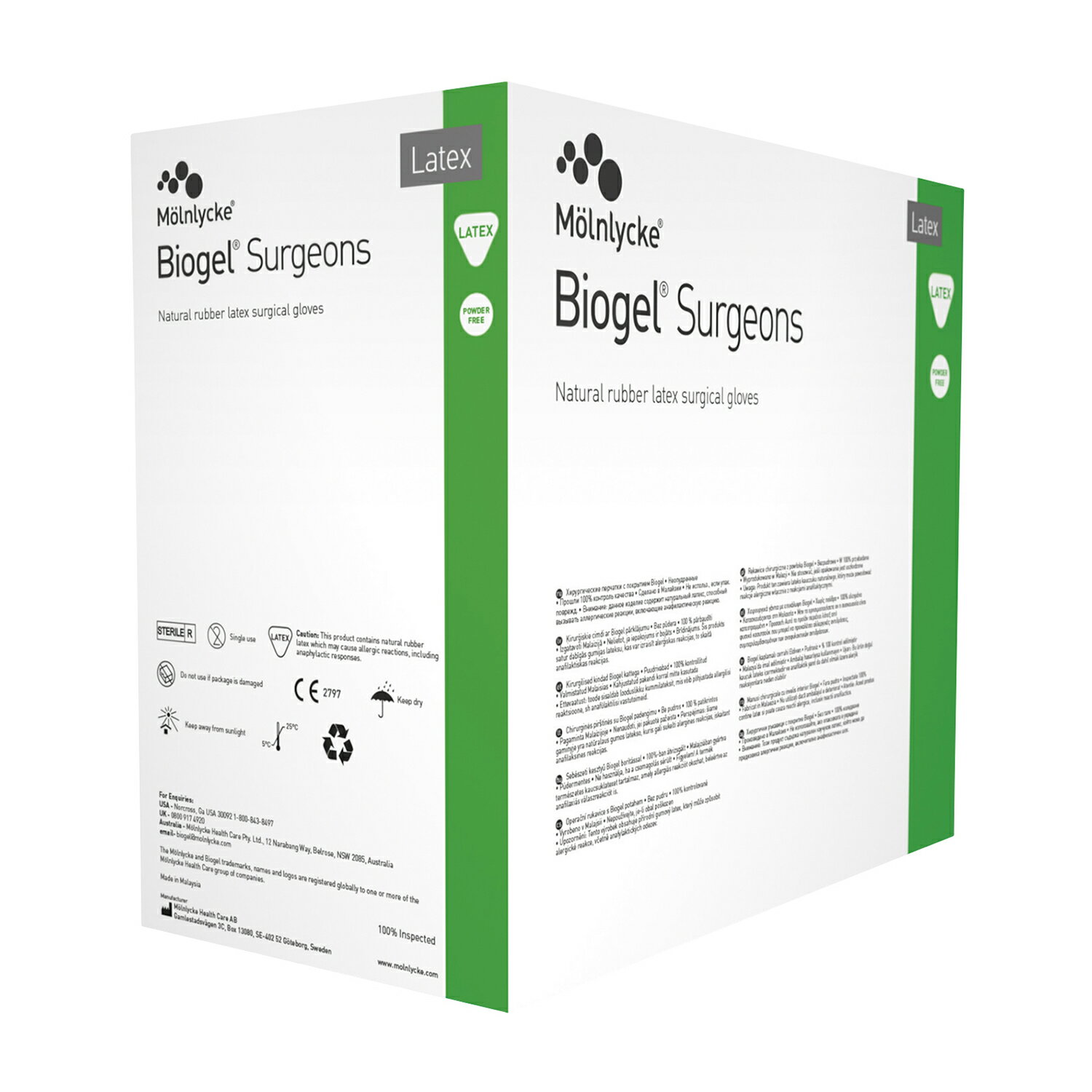 ★ポイント最大16倍★【送料無料】-手術用手袋　バイオジェル 30485(8.5)50ソウイリ 品番 my23-6096-07-- 4入り-【MY医科器機】JAN 5060097930982