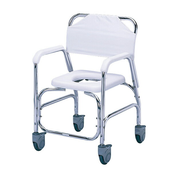 ★ポイント最大16倍★【送料無料】-アルミ製シャワーチェア TY535DXE(ジュシキャスター) 品番 my23-6247-..