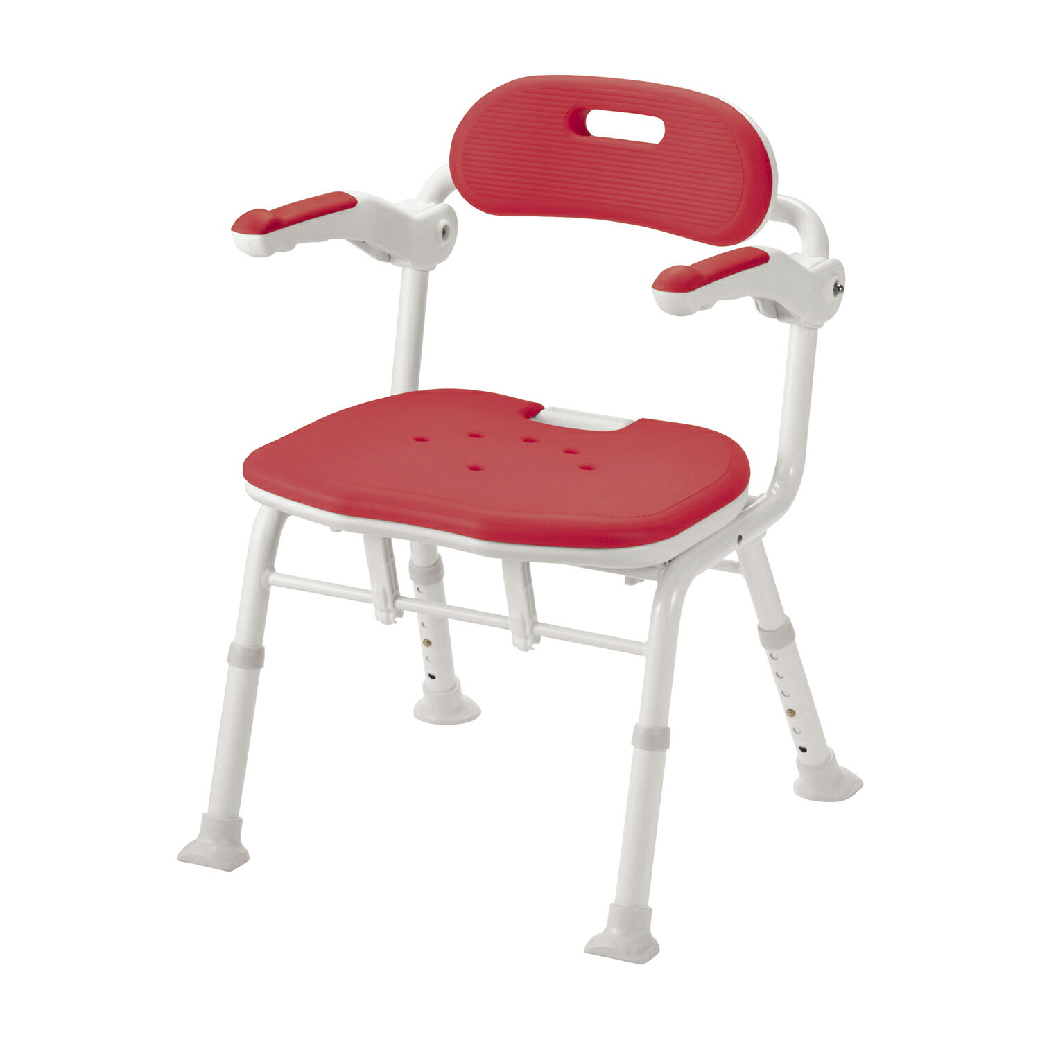 ★ポイント最大16倍★【送料無料】-折りたたみシャワーベンチISフィット 536-105(レッド) 品番 my23-7137..