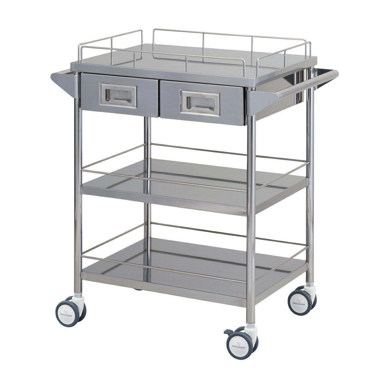 ★ポイント最大16倍★【送料無料】-マツヨシサイレントワゴン引出付・三段 SWG-B006(600X450X800 品番 my23-7312-00-- 1入り-【MY医科器機】JAN 4535847010128