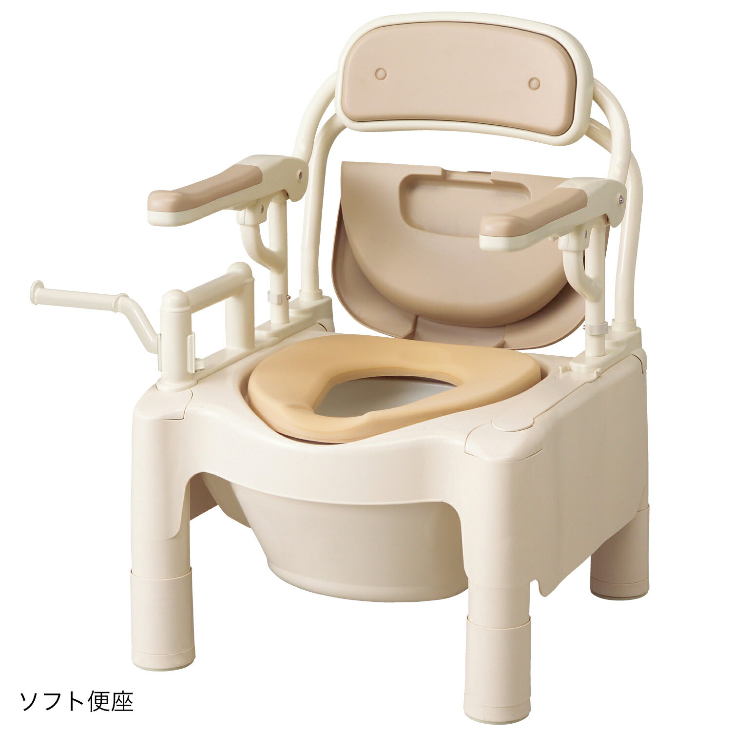 ★ポイント最大16倍★【送料無料】-ポータブルトイレFX−CPSはねあげ 534-510(ソフトベンザ) 品番 my24-24..
