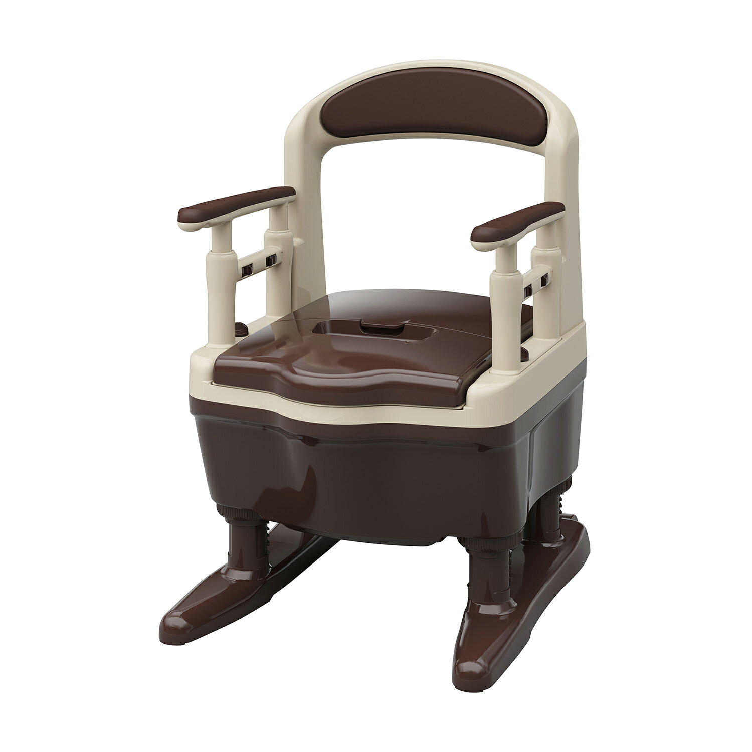 ★ポイント最大16倍★【送料無料】-ポータブルトイレジャスピタ（ブラウン 533-902(ダンボウベンザ) 品番 my24-3144-02-- 1入り-【MY医科器機】JAN 4970210843659