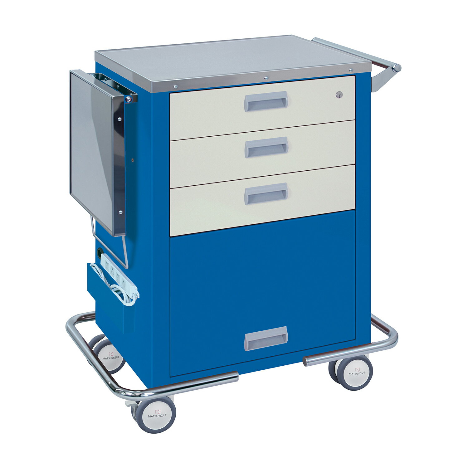 ★ポイント最大16倍★【送料無料】-マツヨシ救急カート　ノーマルツートン MY-4655B(ブルー) 品番 my24-3321-03-- 1入り-【MY医科器機】JAN 4535847008552