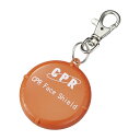 ★ポイント最大16倍★【全国配送可】-CPRフェイスシールドキーホルダー ME6204(オレンジ) 品番 my24-3814-00-- 1入り-【MY医科器機】JAN 4535847002932