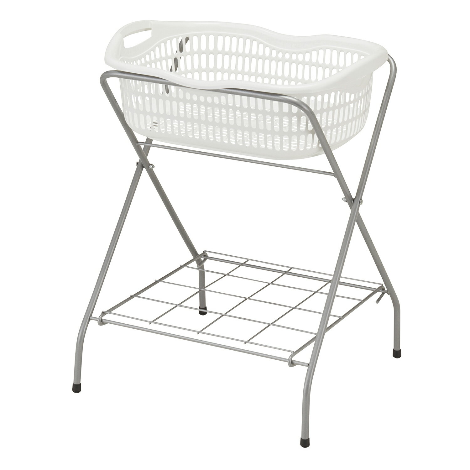 ★ポイント最大16倍★【全国配送可】-マツヨシSN脱衣カゴ（1段） SN-BK02WH(ホワイト) 品番 my24-4500-00..