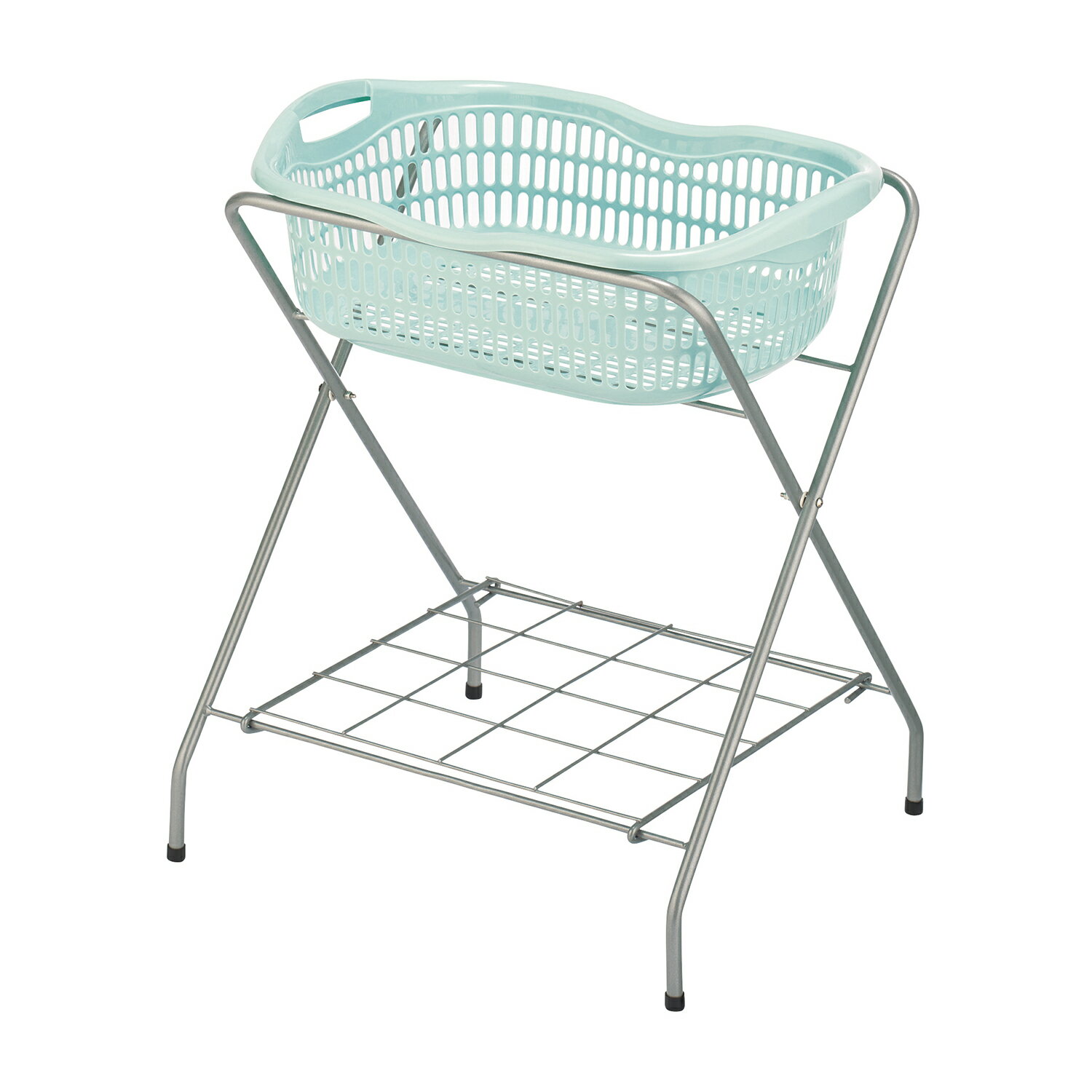 ★ポイント最大16倍★【全国配送可】-マツヨシSN脱衣カゴ（1段） SN-BK02MB(ミントブルー) 品番 my24-4500-03-- 1入り-【MY医科器機】JAN 4993083165147