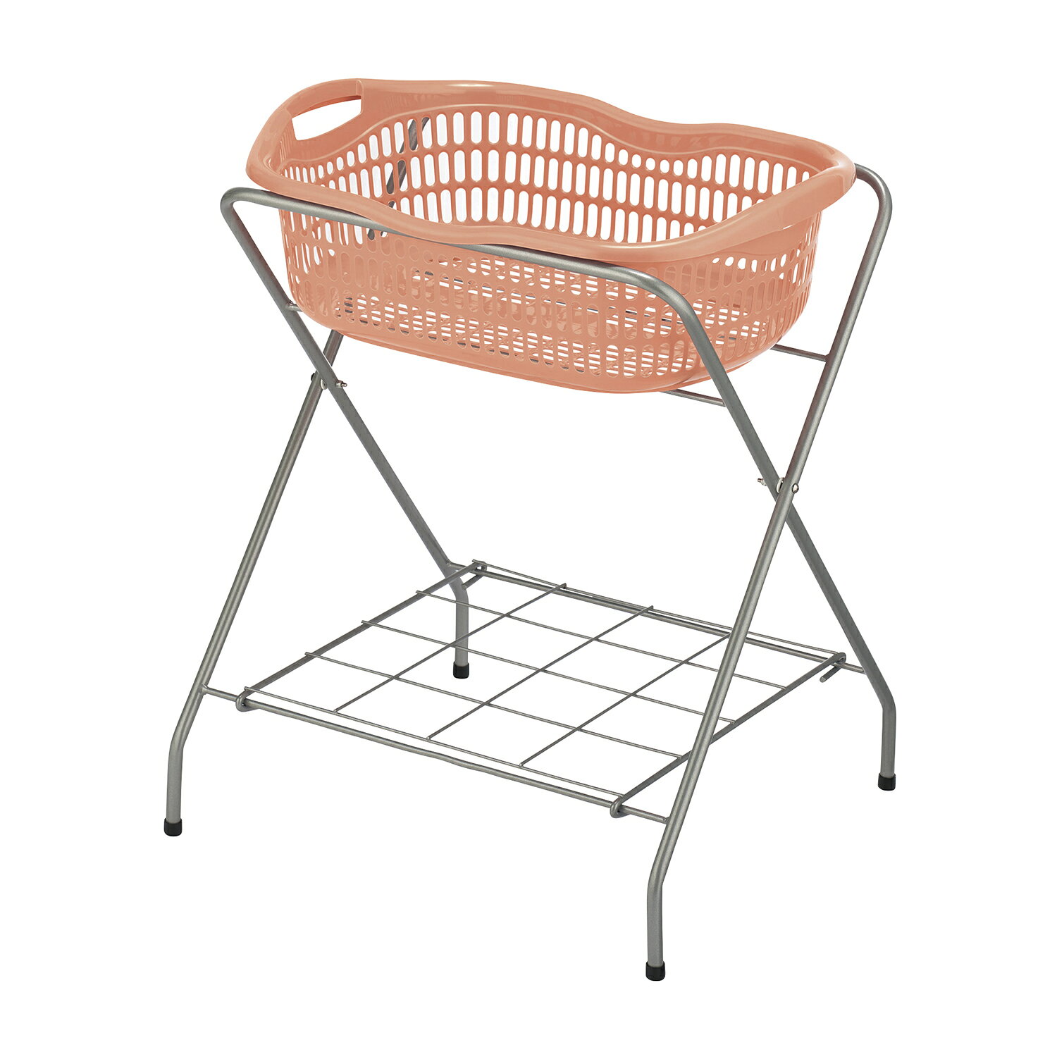 ★ポイント最大16倍★【全国配送可】-マツヨシSN脱衣カゴ（1段） SN-BK02PO(ペールオレンジ 品番 my24-45..