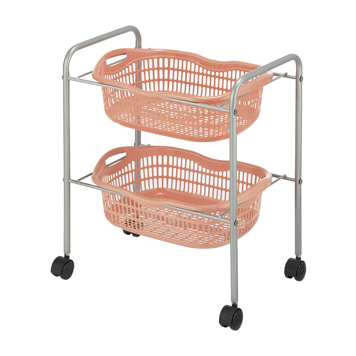 ★ポイント最大16倍★【送料無料】-マツヨシSN脱衣カゴ（2段） SN-BK03PO(ペールオレンジ 品番 my24-4501-04-- 1入り-【MY医科器機】JAN 4993083165253