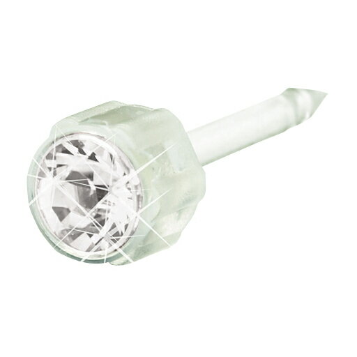 ★ポイント最大16倍★【全国配送可】-ブロムダール医療用ピアス（プラスチッ 12-0103-01(クリスタルフラ..